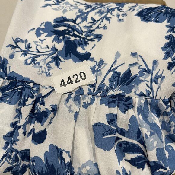 AQUA Dress Womens Medium Blue Floral Tie Strap Maxi Ruffle Hem Summer NWT - Picture 9 of 9